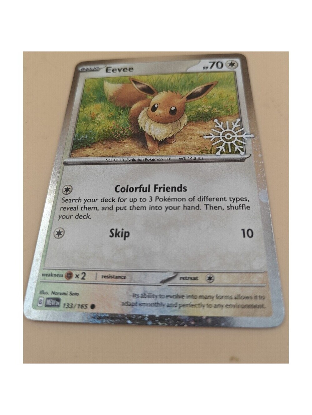 Eevee 133/165 Pokemon TCG Holiday Calendar Promo NM